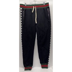 Bascom Projects‎ Men's Joggers Black & White Checkered Red & Green Stripped XL